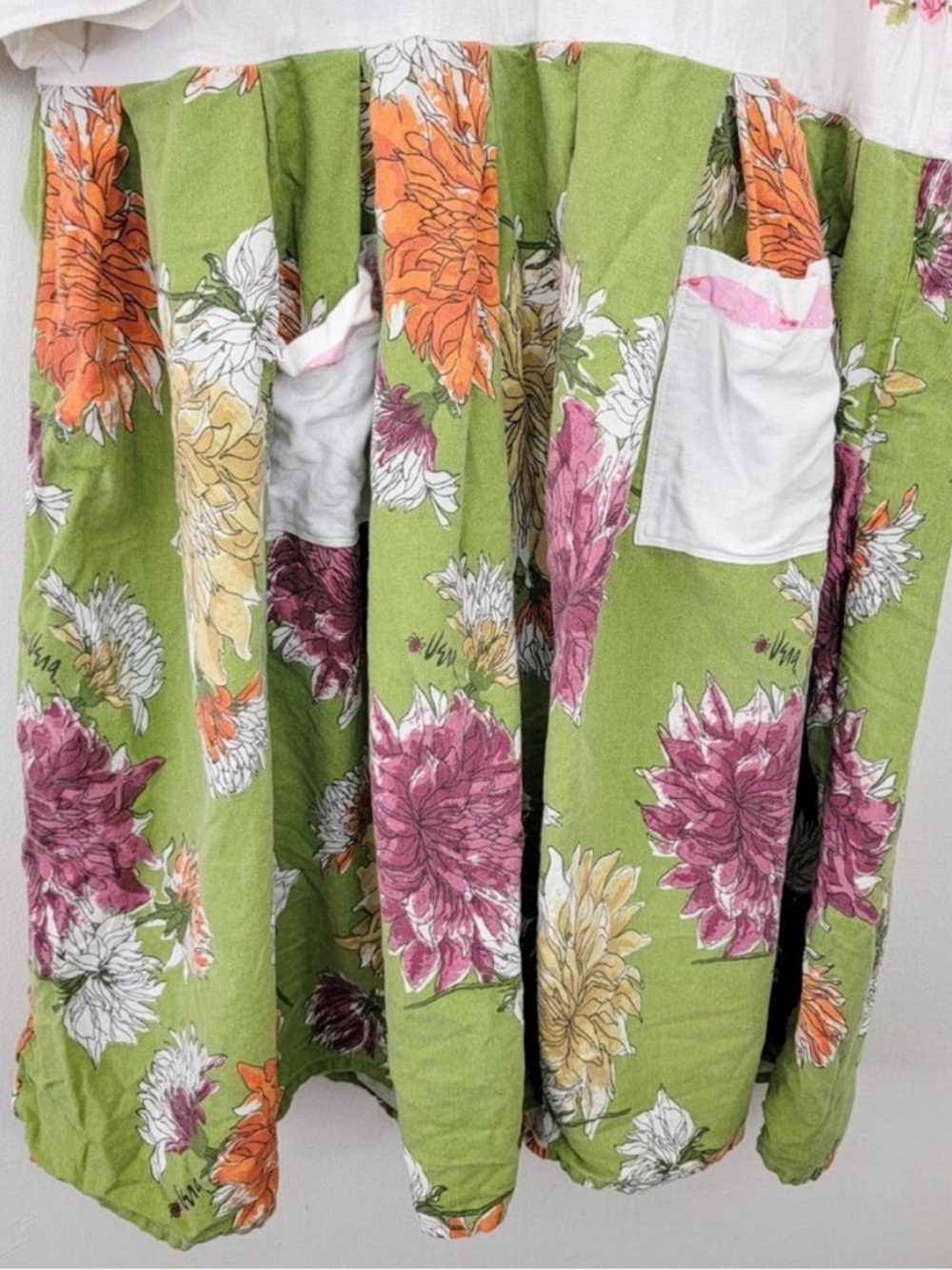 Psychic Outlaw Patchwork Floral Pocket Midi Dress One Size - Picture 2 of 4